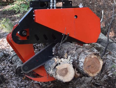 skid steer chainsaw attachments|hydraulic chainsaw for skid steer.